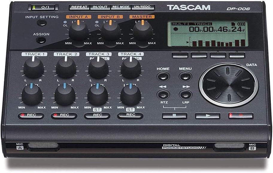 6-Track Digital Pocketstudio with AC Power Adapter, Headphones & 32GB Memory Card Bundle R19601