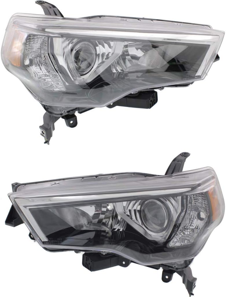 Black Headlight Assembly Pair Driver and Passenger Side P108908