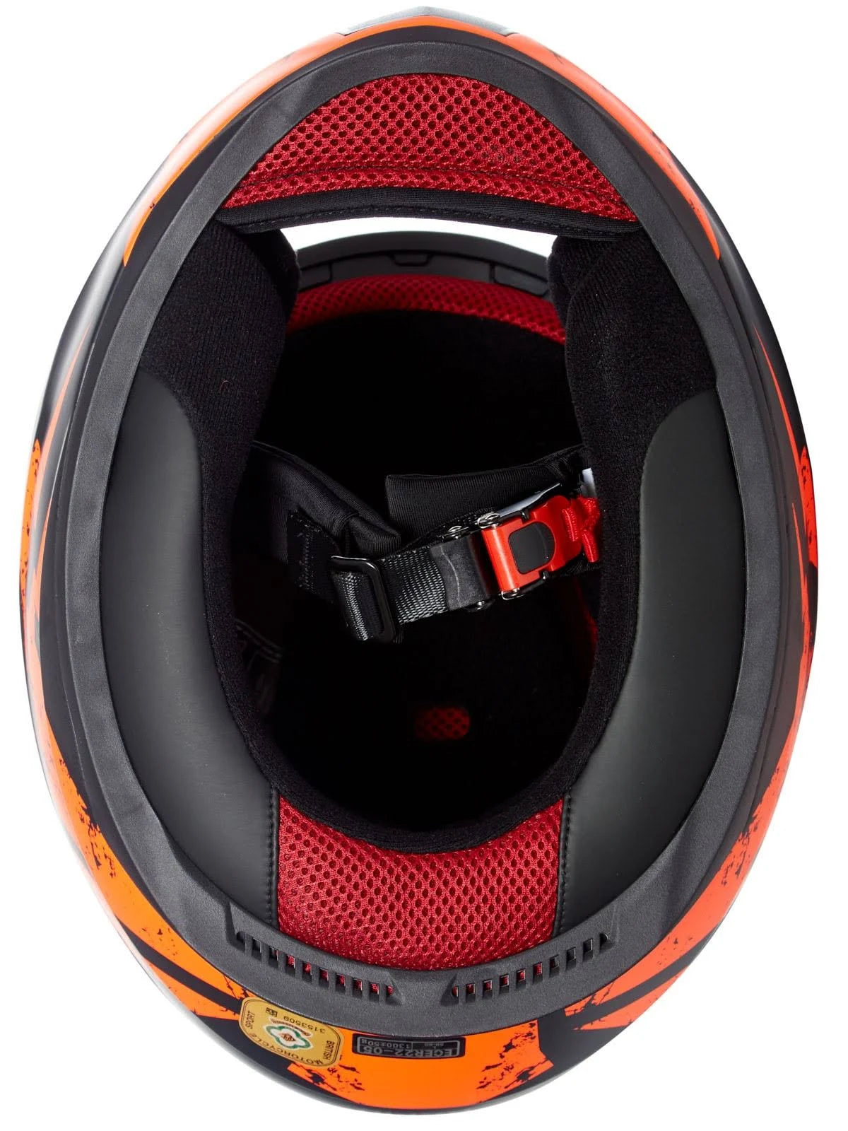 Matt Black Orange Deadbolt Helmet L26704