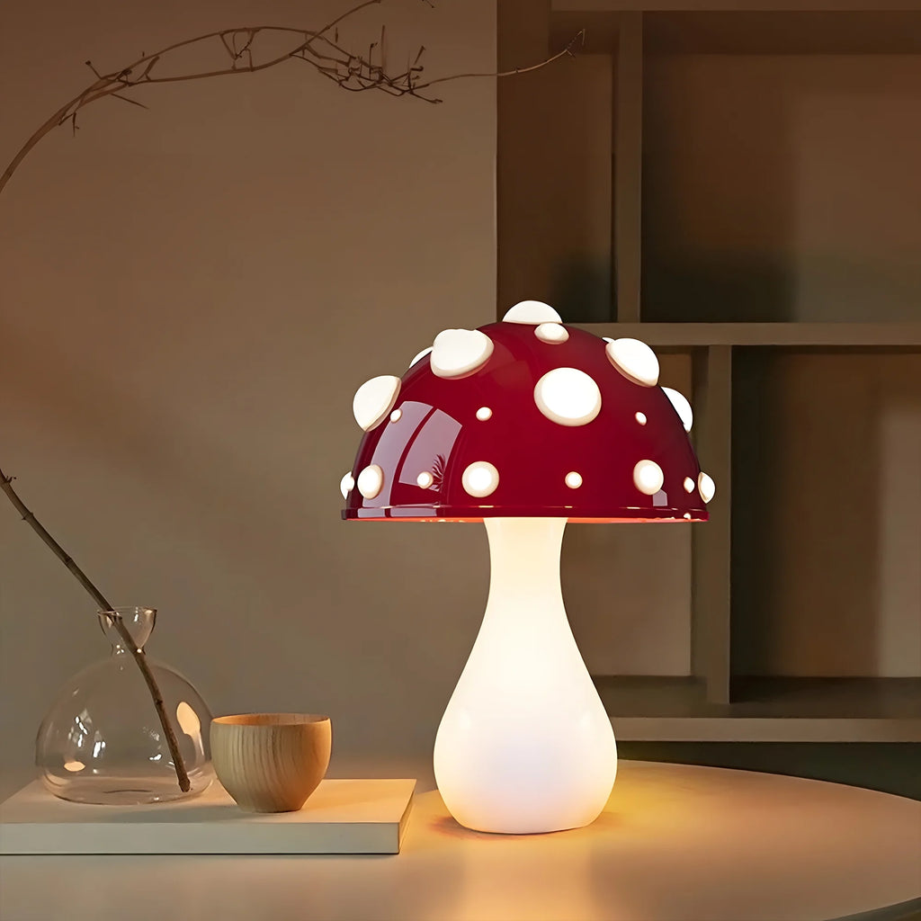 Mushroom Table Lamp Night Light White Y46879