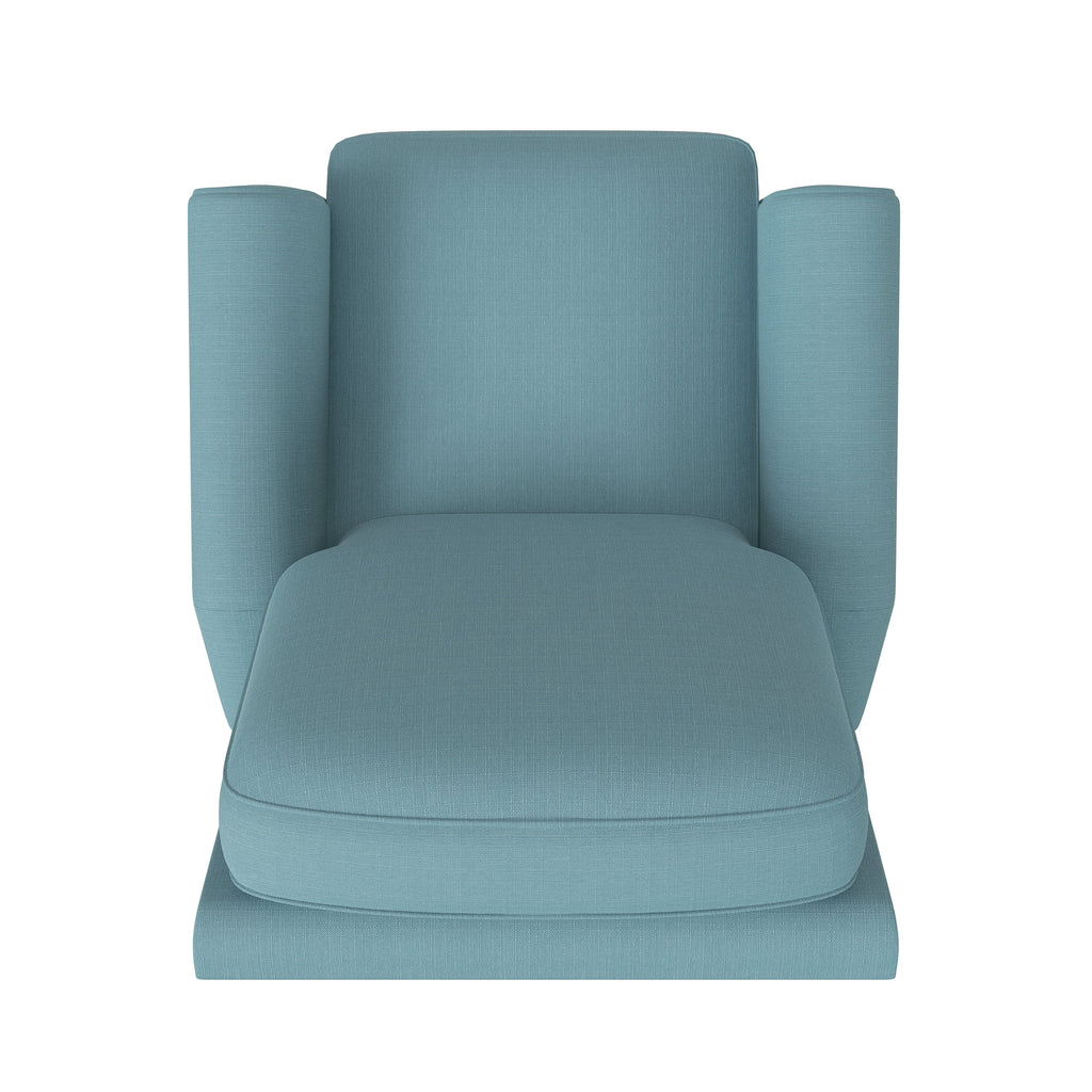 Sky Blue Push Back Recliner Chair V297
