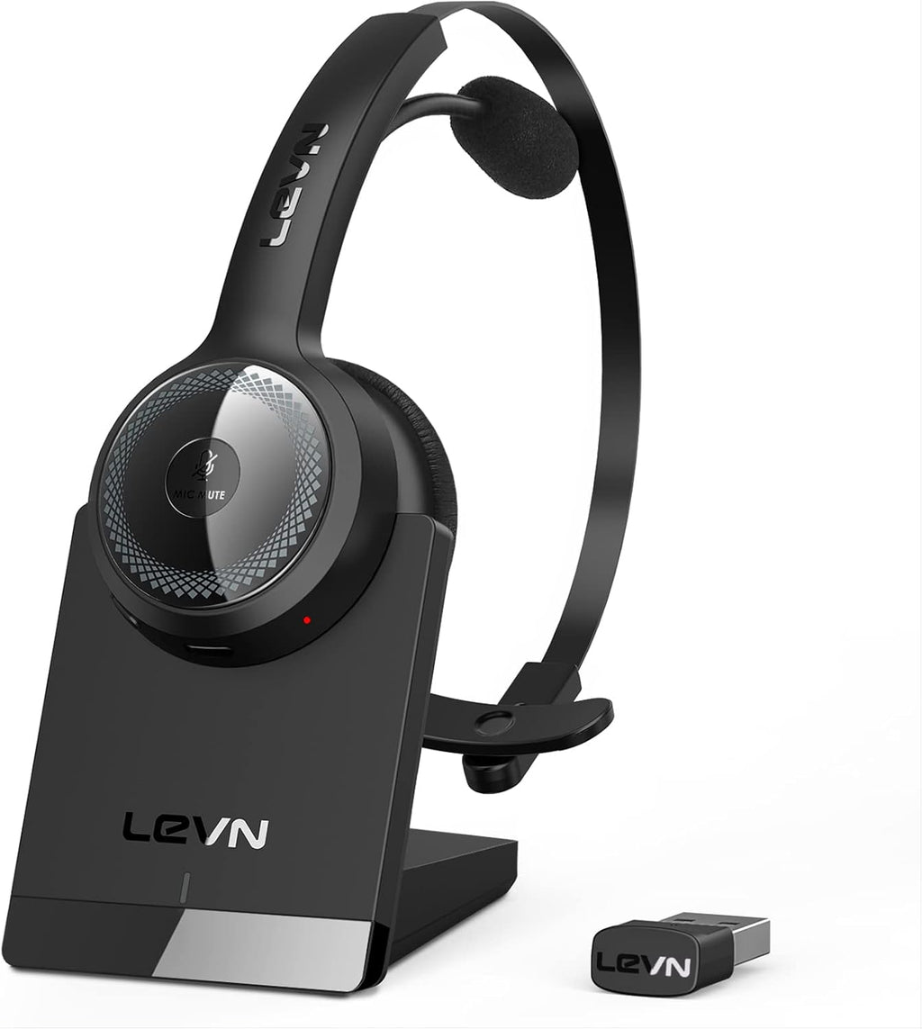 Bluetooth 5.0 Wireless Headset with Microphone and USB Dongle W753