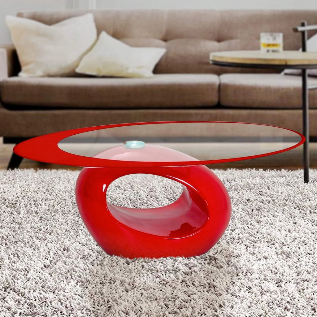 Red Oval Coffee Table B89010