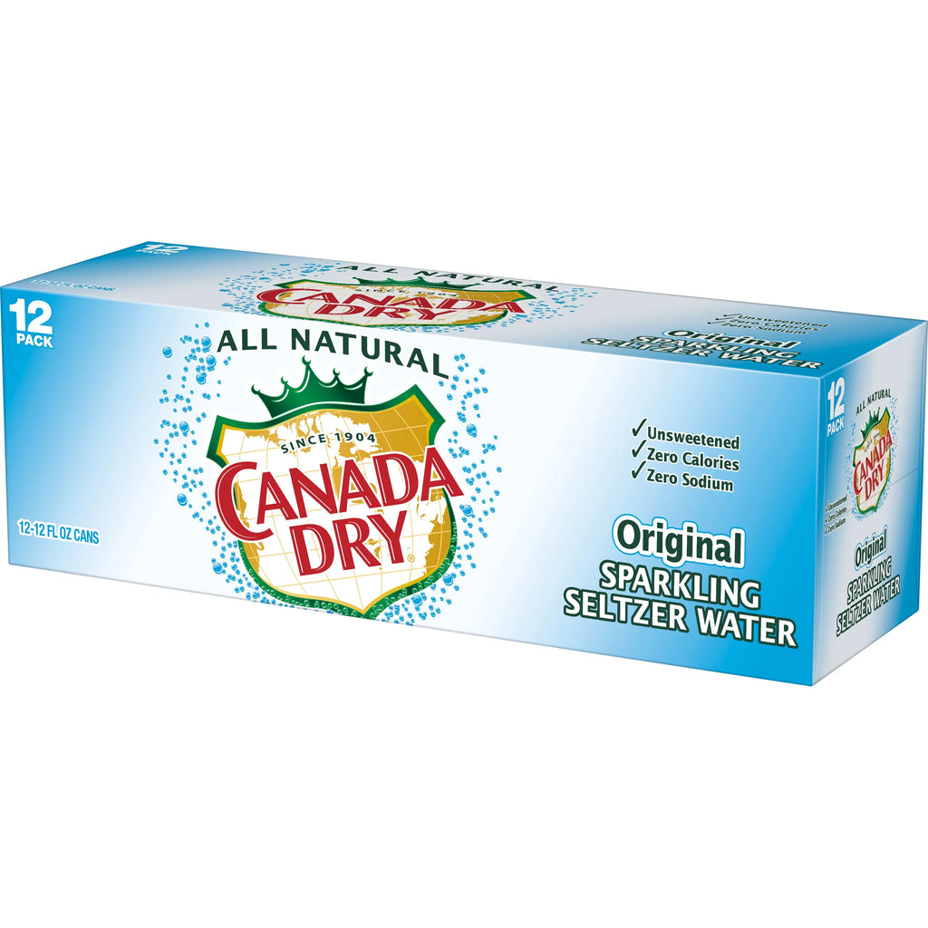 12 Pack Sparkling Seltzer Water, 12 fl oz cans W19576