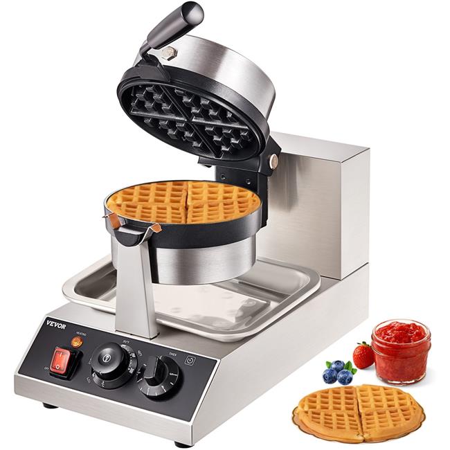 Round Waffle Maker 1300W Non-Stick Waffle Iron R33969