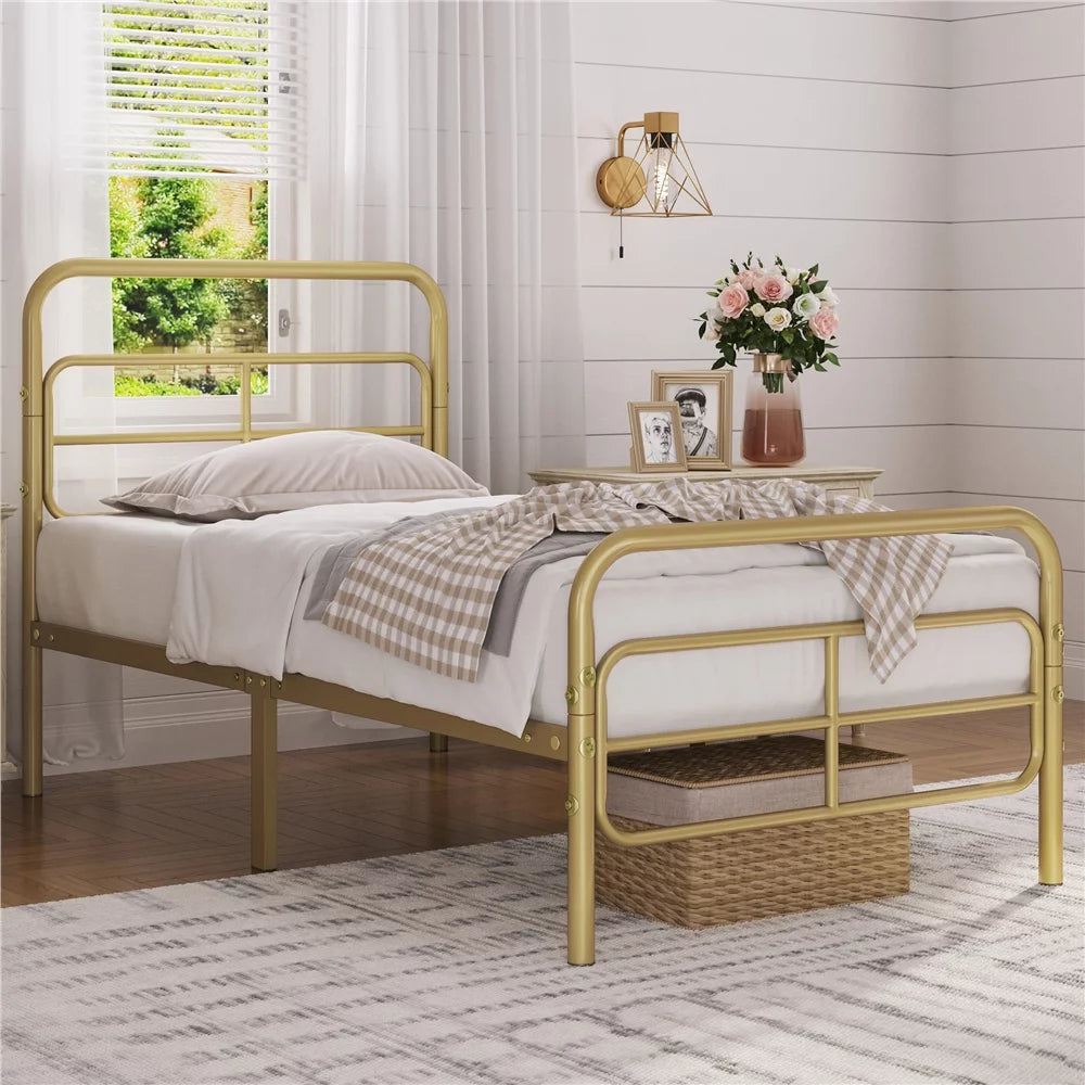 Queen Black Geometric Metal Bed C641489