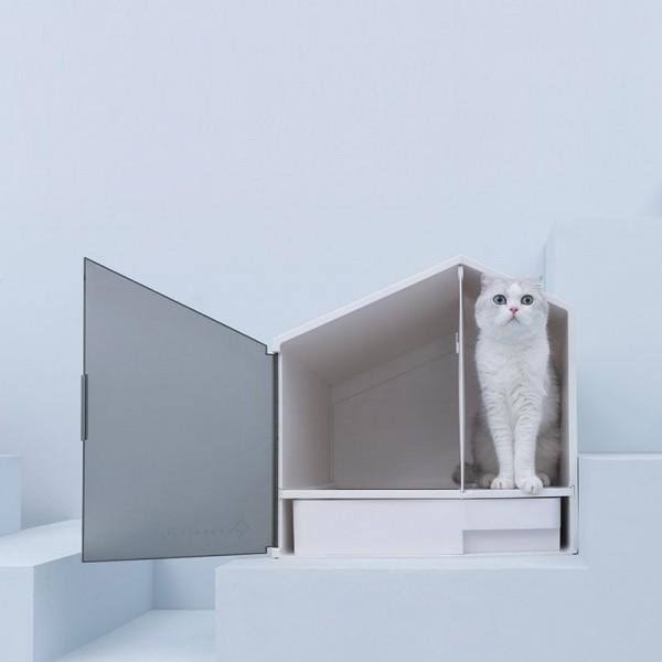 XL Semi-Closed Cat Litter Box with Scoop P78731