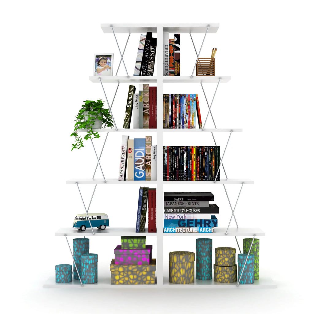 Modern 5 Tier Ladder Bookshelf X933412
