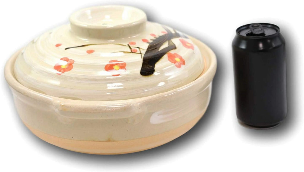 Japanese Donabe Stoneware Casserole with Lid 90 OZ A597