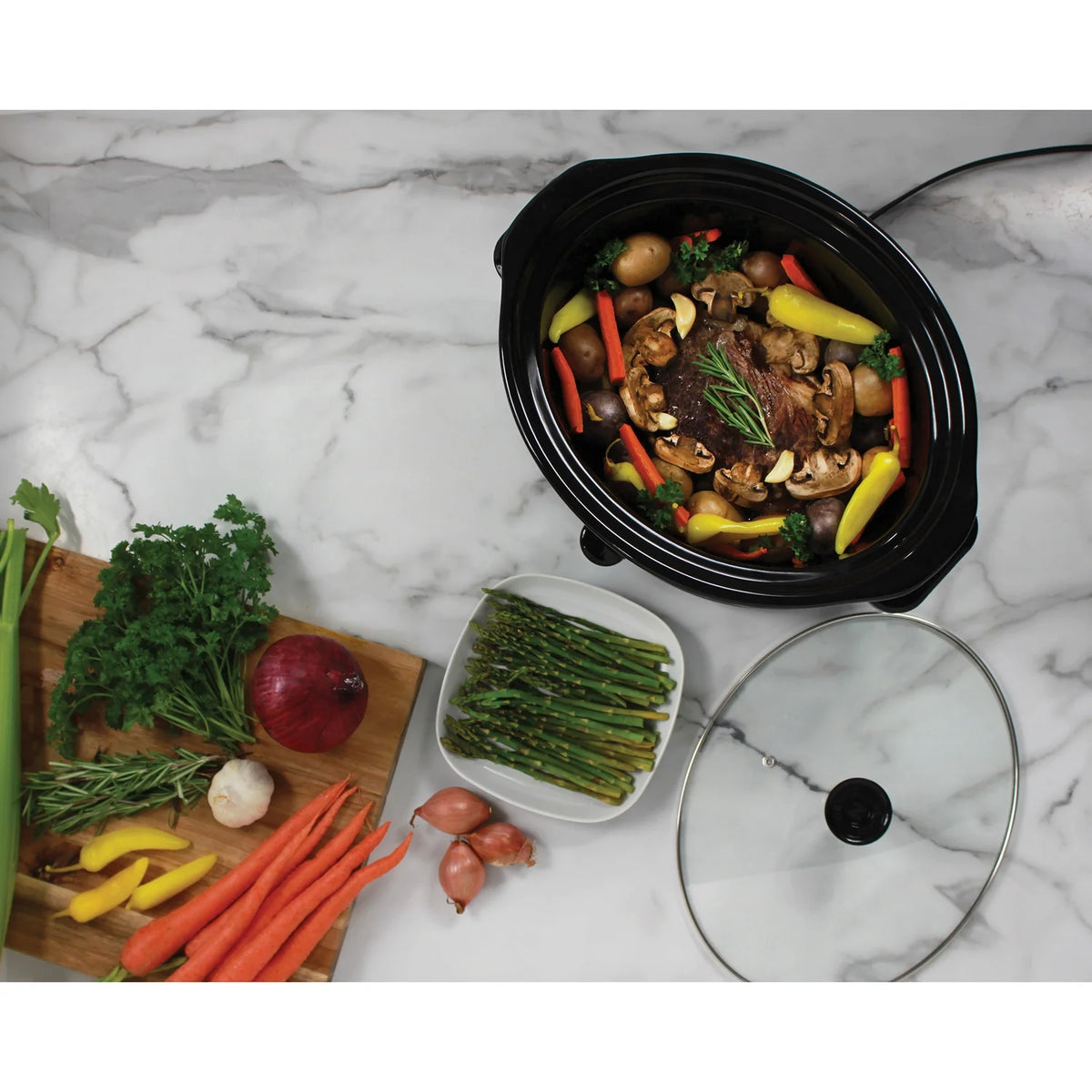 8 QT. Stainless Steel Slow Cooker P97482