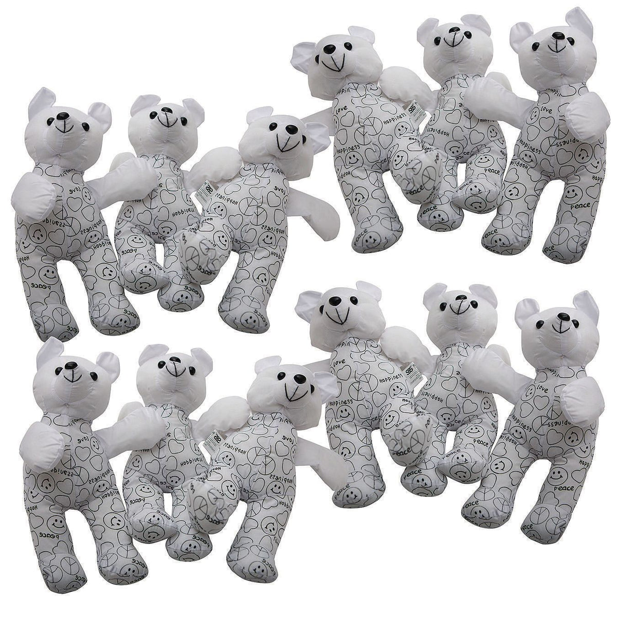 12 Pc Teddy Bears Z6592