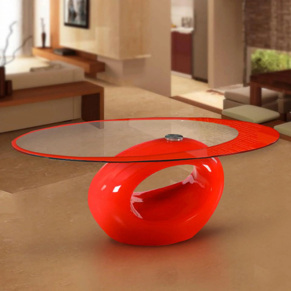 Red Oval Coffee Table B89010