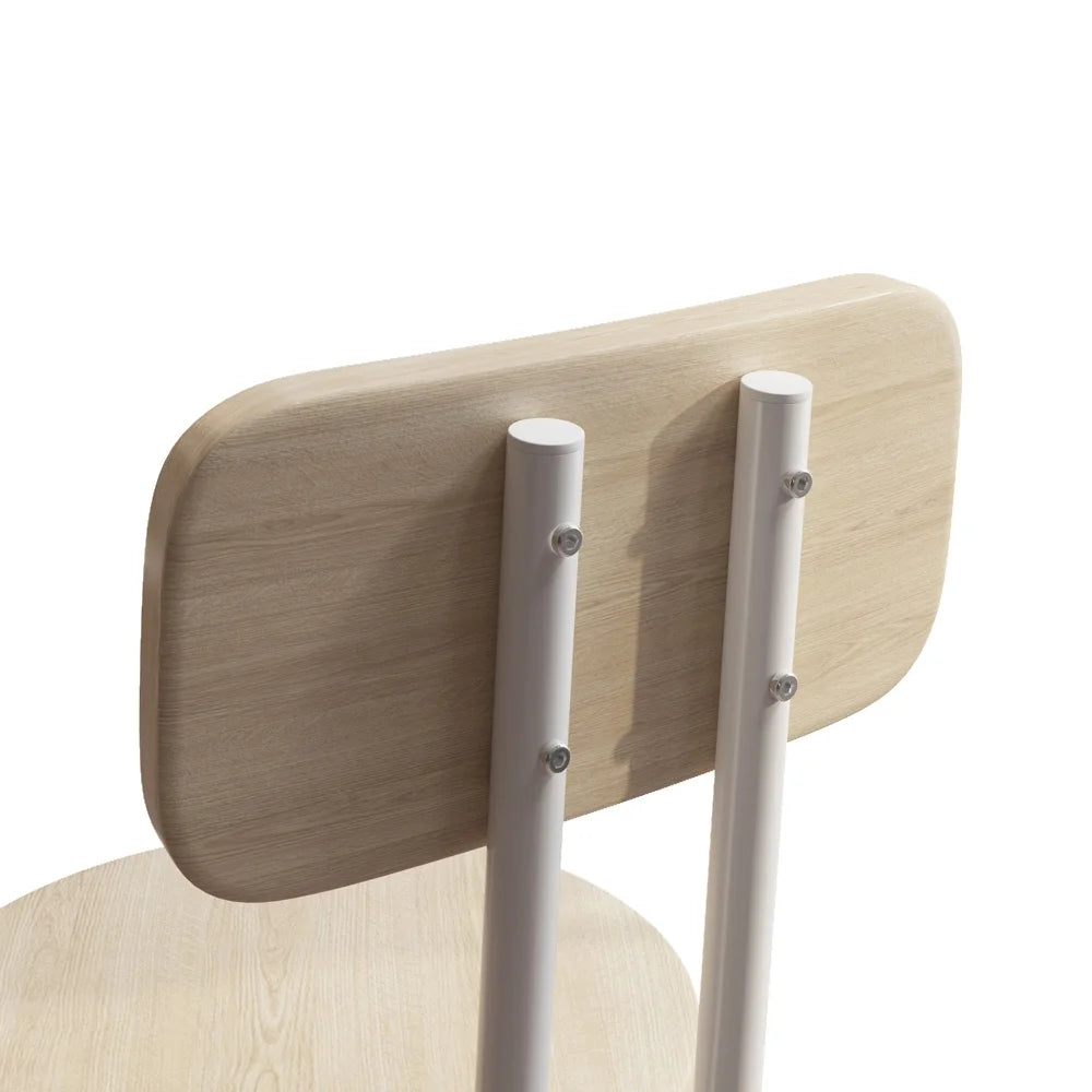 3 Piece Bar Height Pub Table and Stools Set White Oak V318