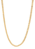 14k Yellow Gold Plated Cuban Link Chain Necklace, 24 inches E360632