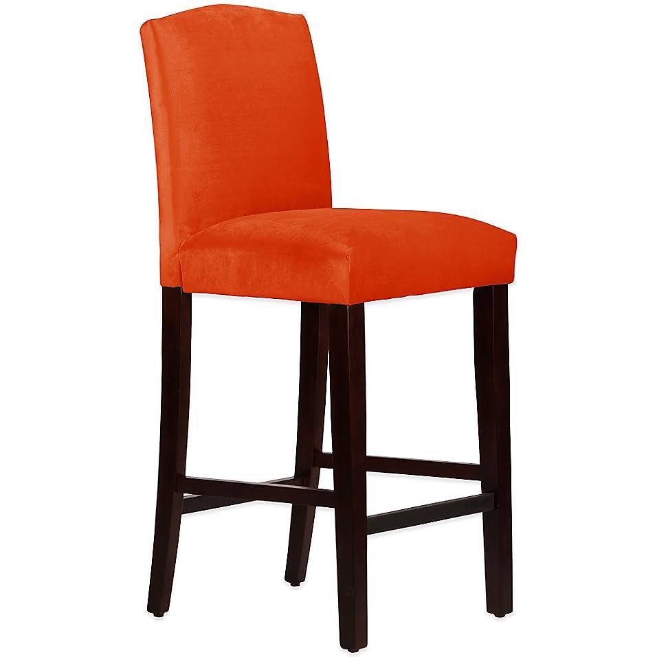 Arched Bar Stool in Mango Orange P665