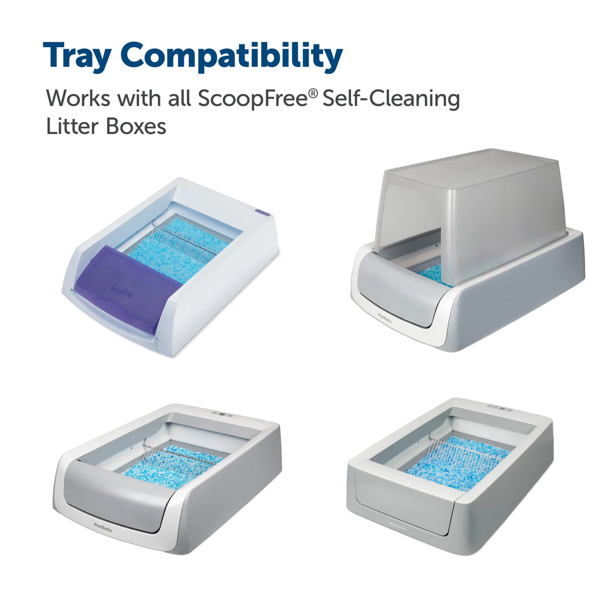 Reusable Cat Litter Box Tray with 4.3 lb Non Clumping Crystal Litter X74446
