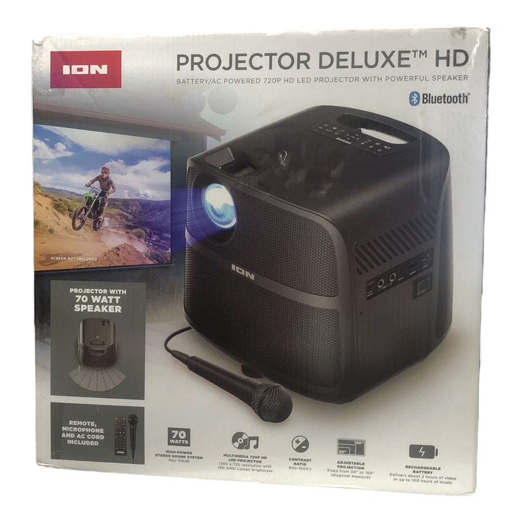Refurbished ION Audio Projector Deluxe HD 720p LED Bluetooth-enabled H57601