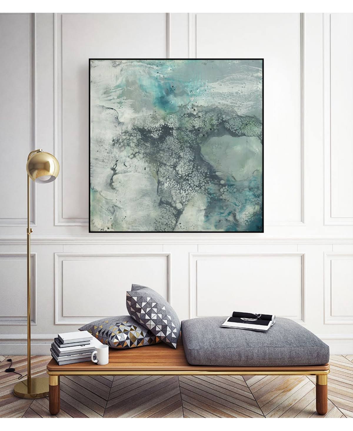 Framed Canvas Art Block Q4928