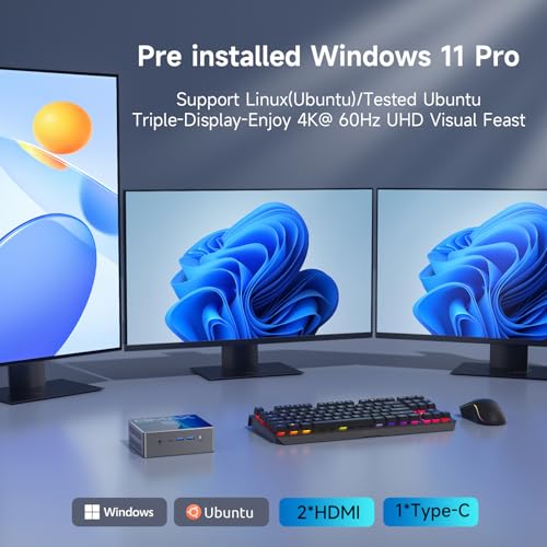 Mini PC Intel N100 16G DDR4 512GB SSD Win-11 Pro L18031