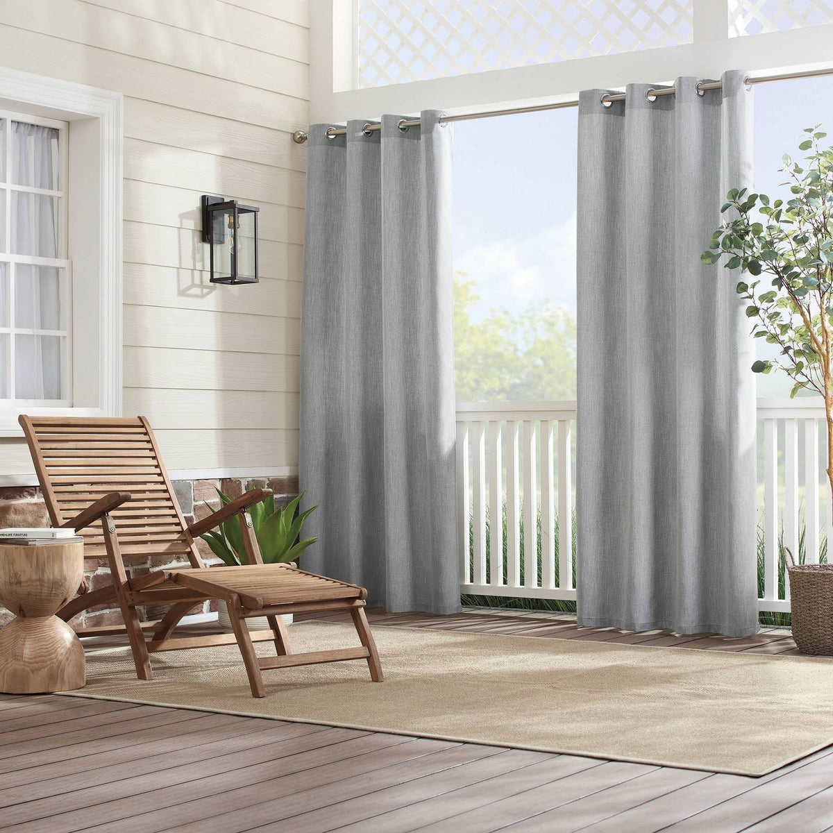 Grey Canvas Grommet Panel U34111