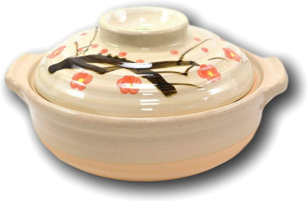 Japanese Donabe Stoneware Casserole with Lid 90 OZ A597