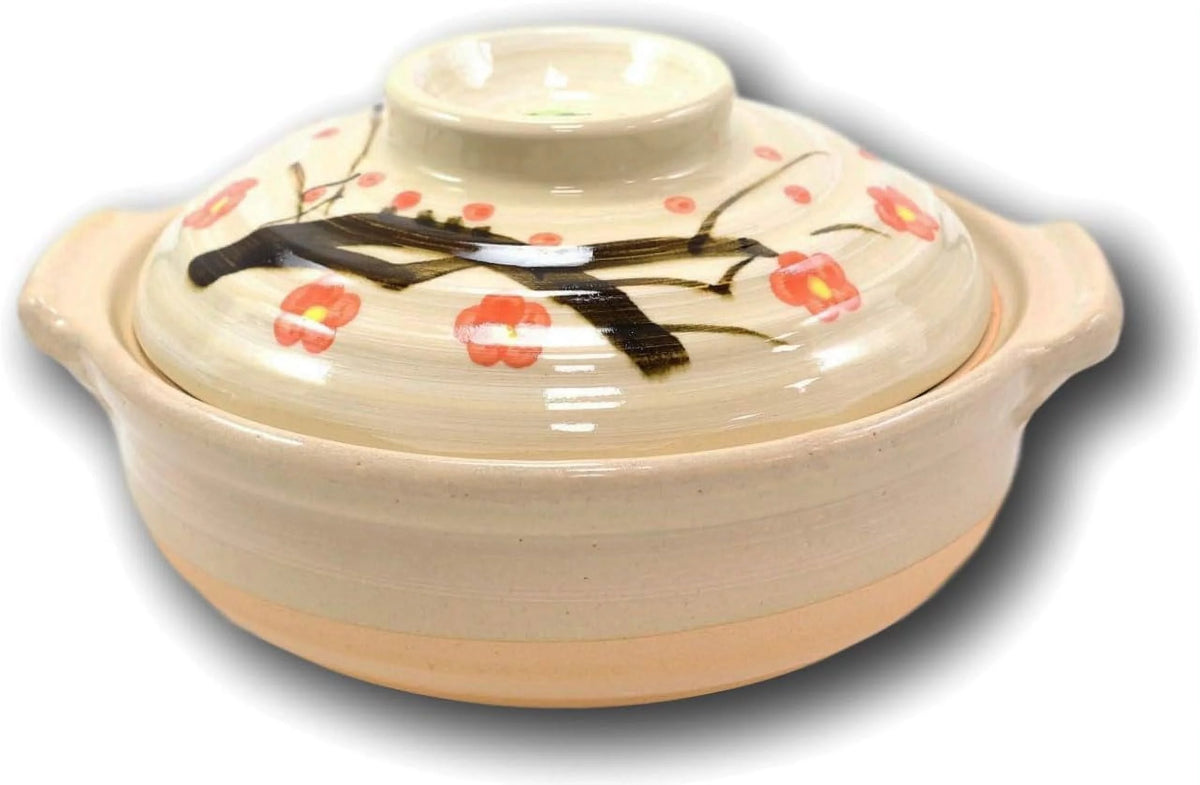 Japanese Donabe Stoneware Casserole with Lid 90 OZ A597
