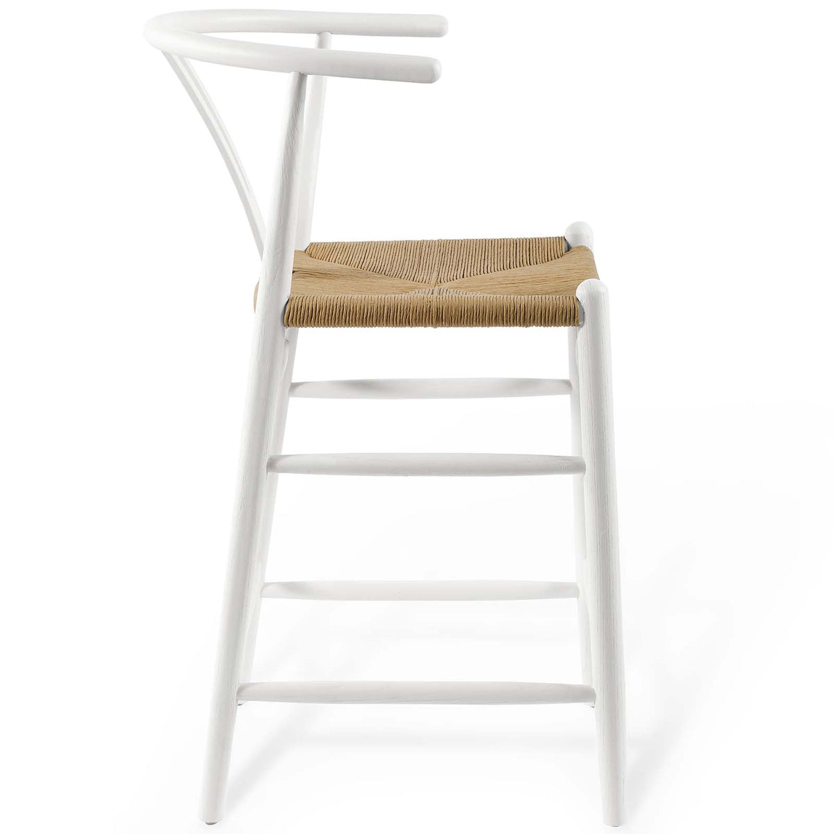 White Wood Counter Stool Set of 2 H157939