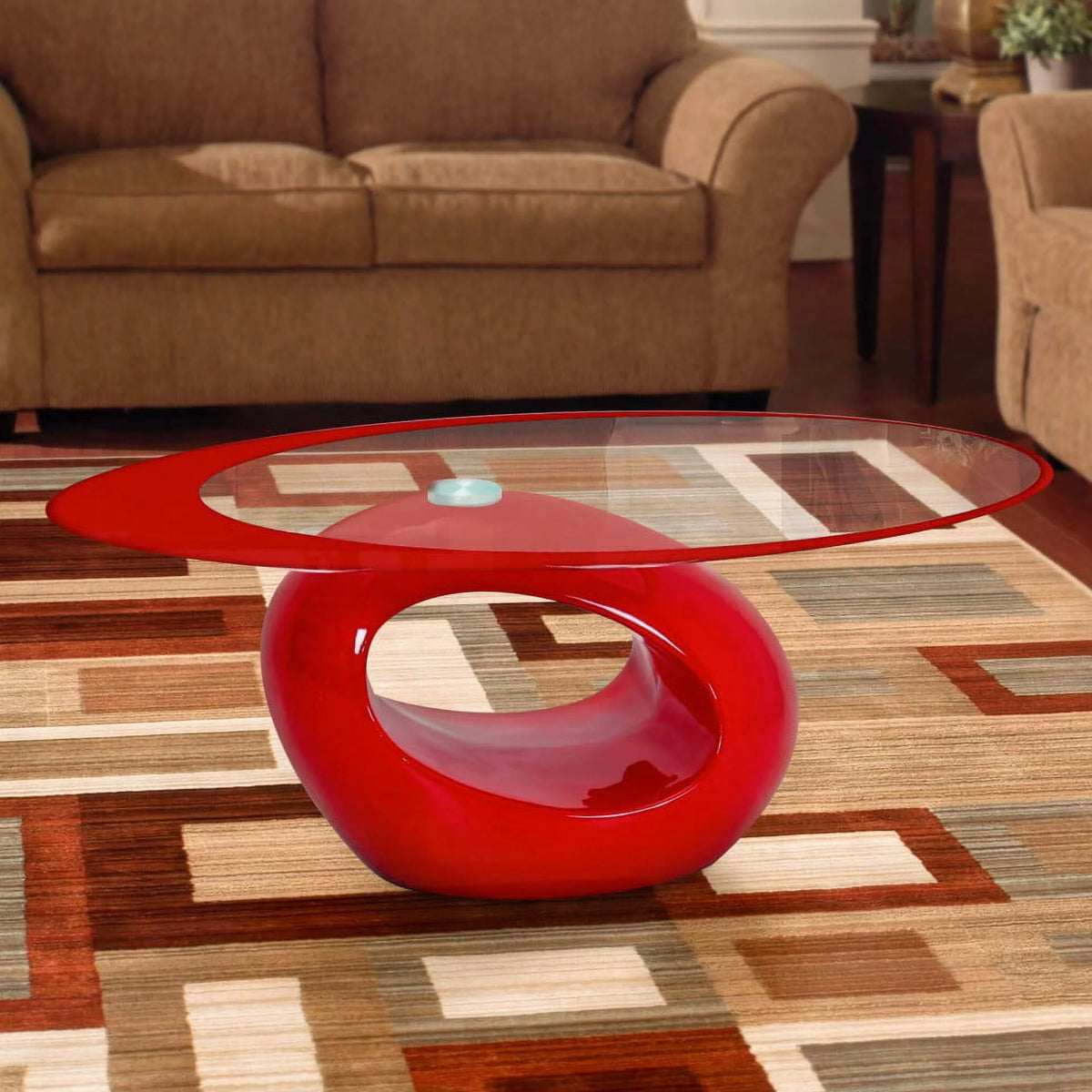 Red Oval Coffee Table B89010