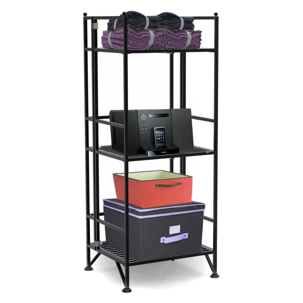 Folding 3 Shelf Metal Bookcase A12347
