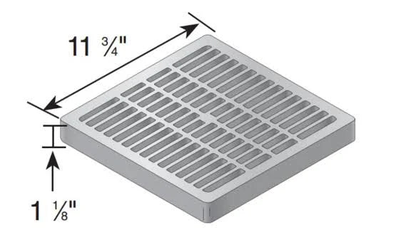 12x22 Square Catch Basin Grate Gray Y936141