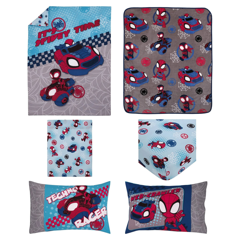 Blue 5pc Toddler Bedding & Blanket Bundle P80824