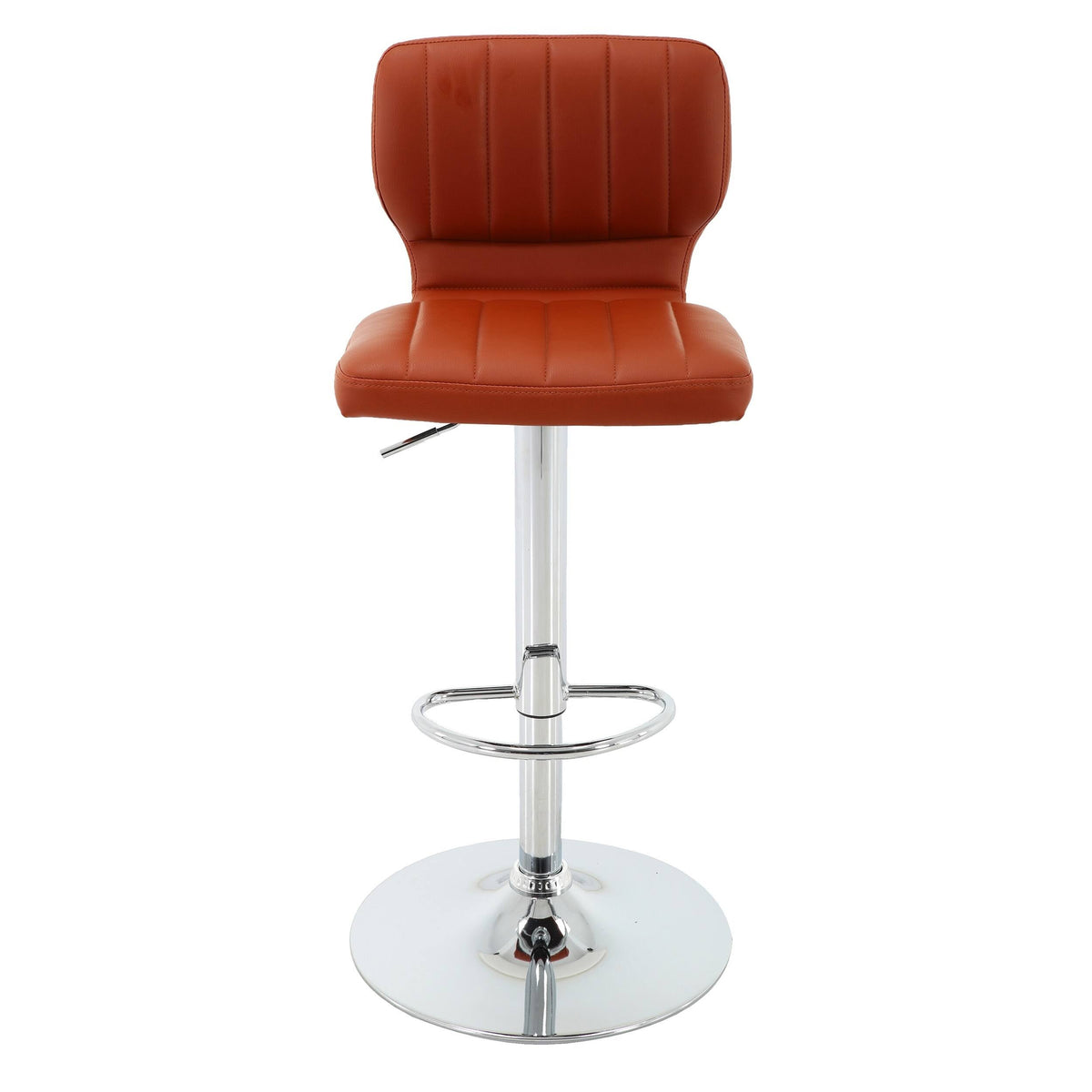 Brick PU Leather Bar Stool Set of 2 Adjustable U43449