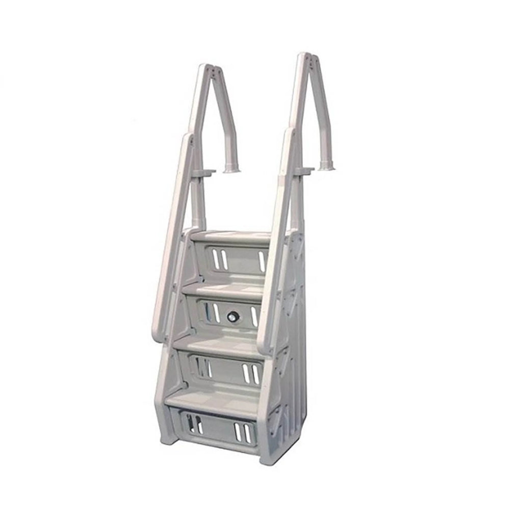 In Step Above Ground Swimming Pool Ladder with Protective Ladder Mat L398