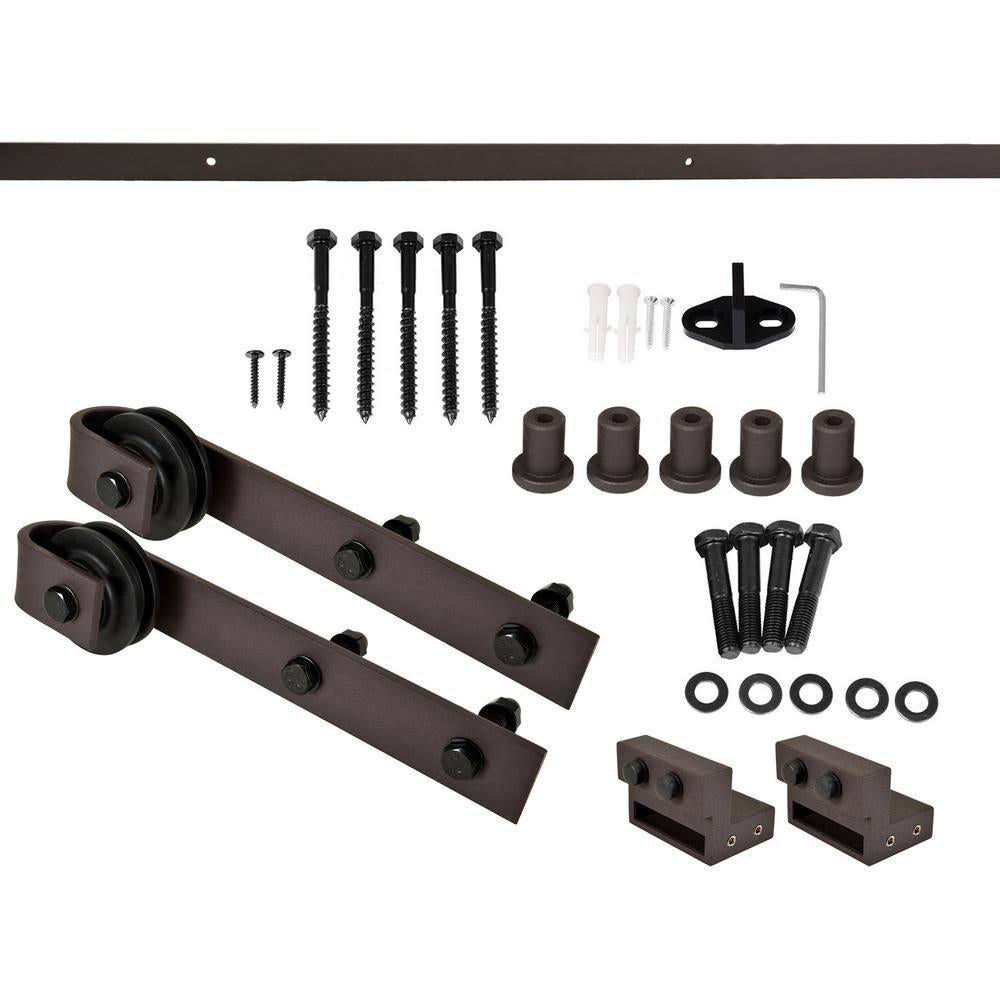 Stained K Double Barn Door Hardware Kit E4941
