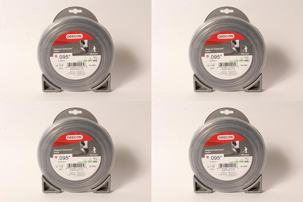 4PK .095" x 113' Square Trimmer Line Spool 1/2Lb Pack of 2 B413553