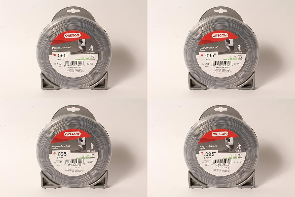 4PK .095" x 113' Square Trimmer Line Spool 1/2Lb Pack of 2 B413553