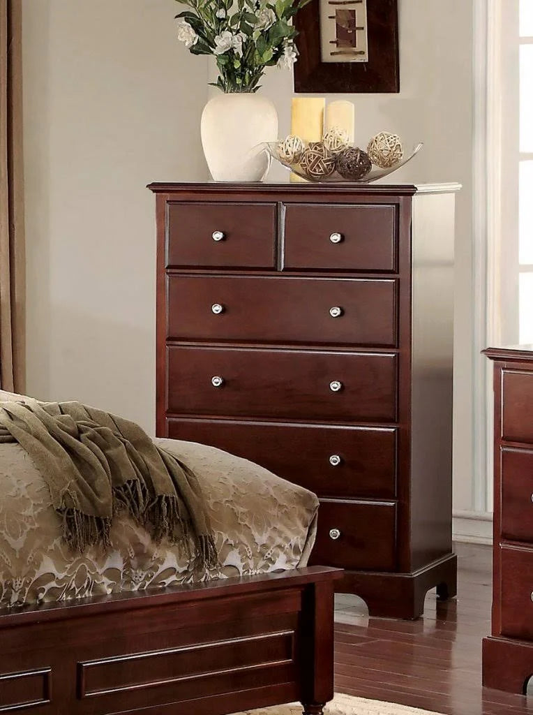 Cherry Twin Panel Bed P4234