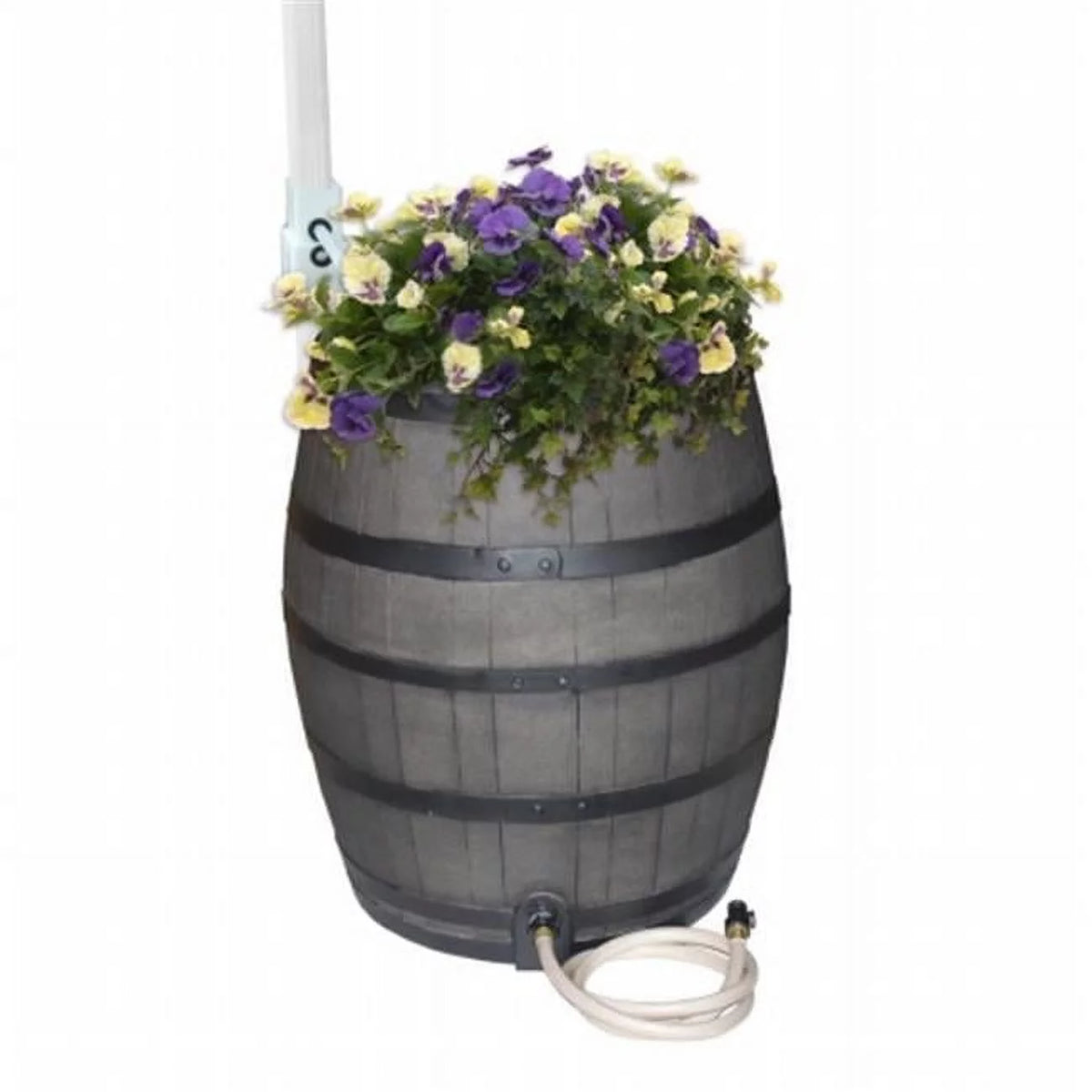 50 Gal Black Polyethylene Rain Barrel T8379