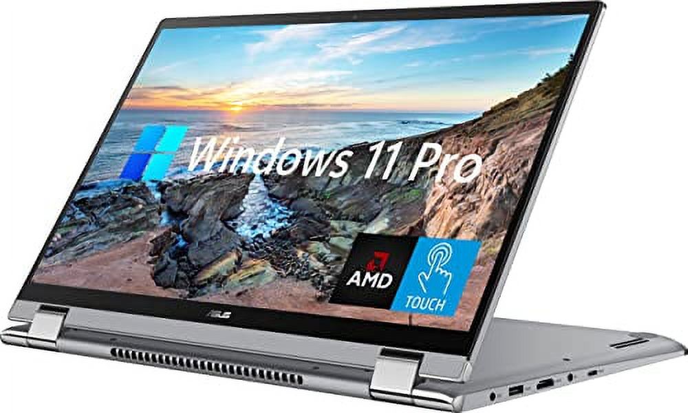 15.6'' Touchscreen Laptop with Windows 11 Pro, Full HD IPS Display, AMD Ryzen 7 5700U, NVIDIA GeForce MX450, Backlit Keyboard, Gray, 8GB RAM, 1TB PCIe SSD C146