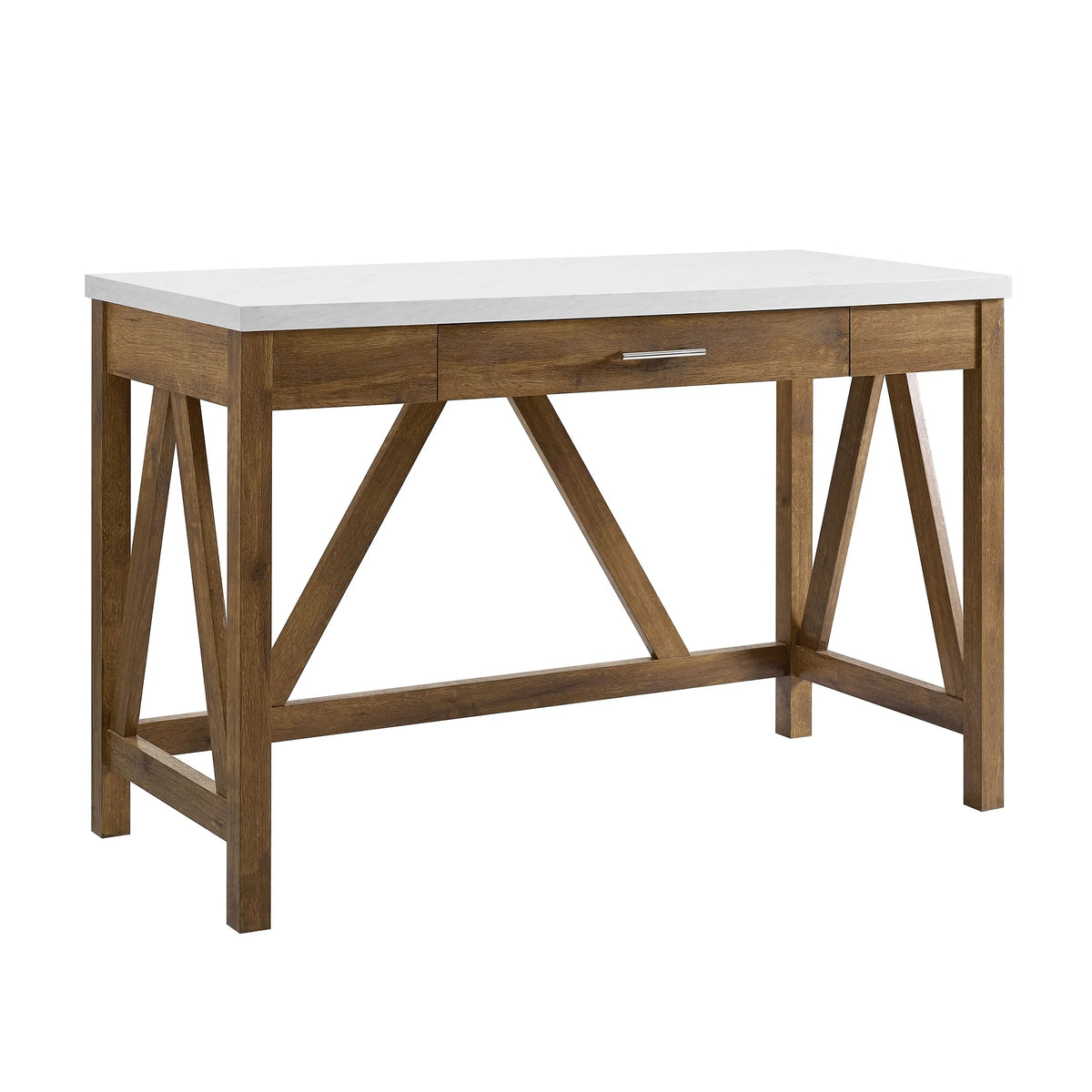 Rustic Farmhouse Computer Writing Desk with Drawer U955