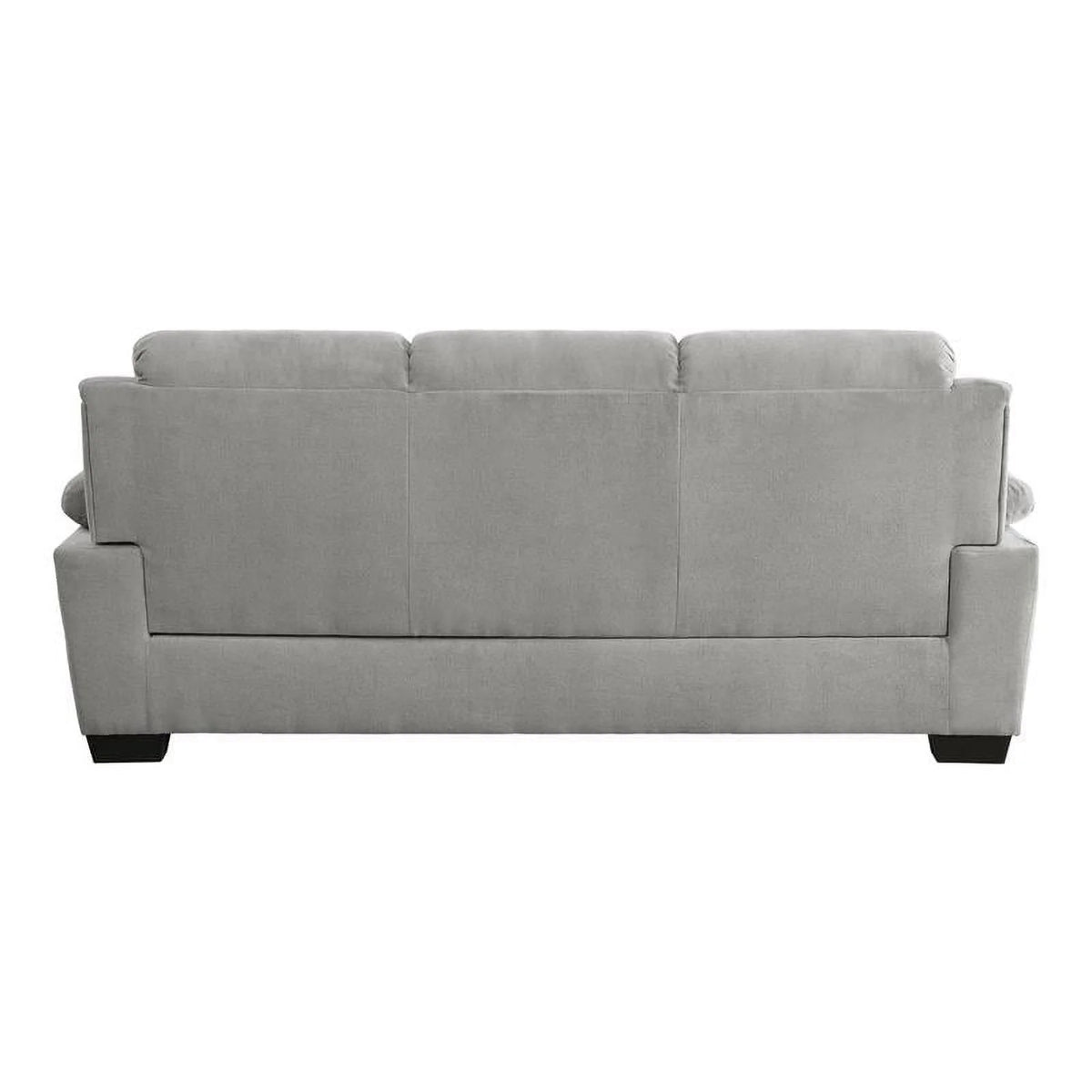Light Gray Textured Fabric Sofa with Pillow-top Arms M733673