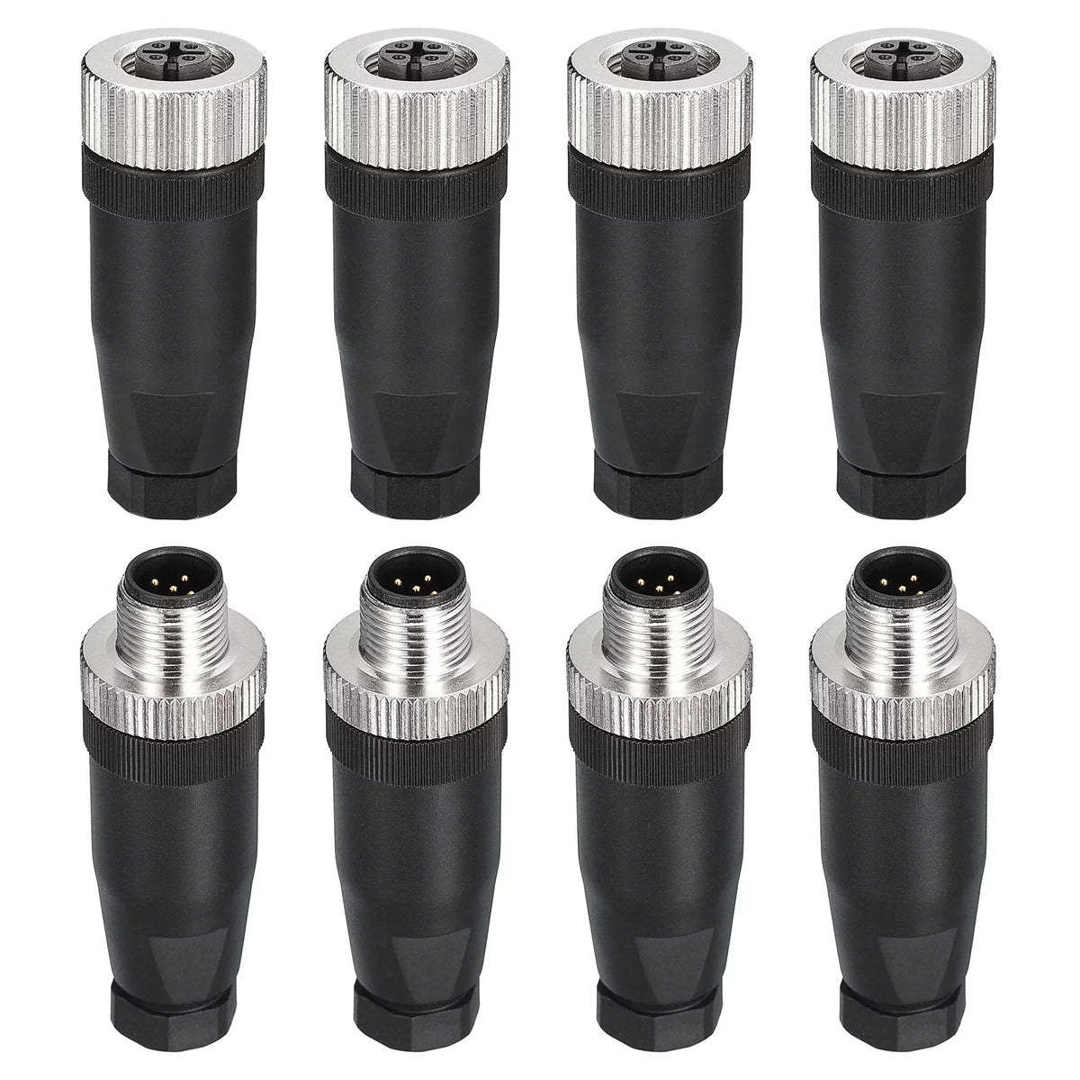 5 Pin M12 Male & Female Waterproof IP67 Circular Connector, 4 Set Z130751