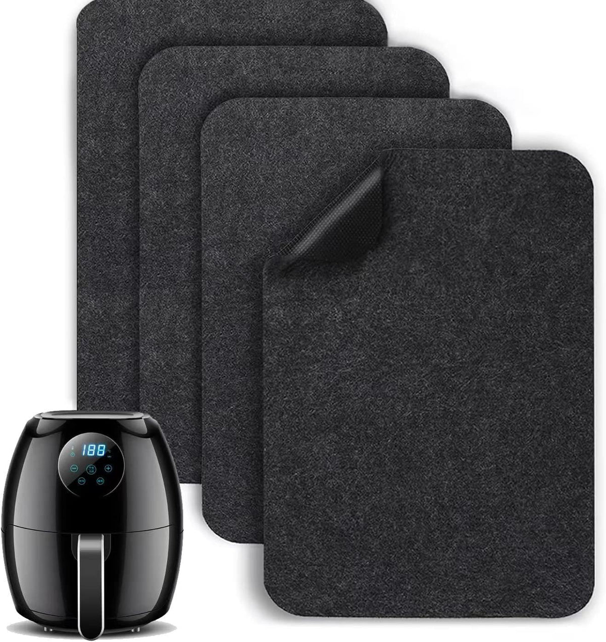 4 Pcs 16 x 12 In Non-slip Silicone Heat Resistant Mats O30383