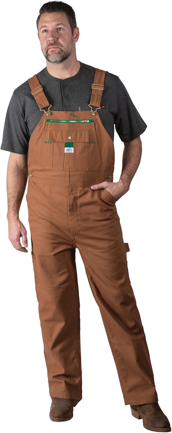 Men's Duck Bib Overall, Pecan, 38x32 N1983