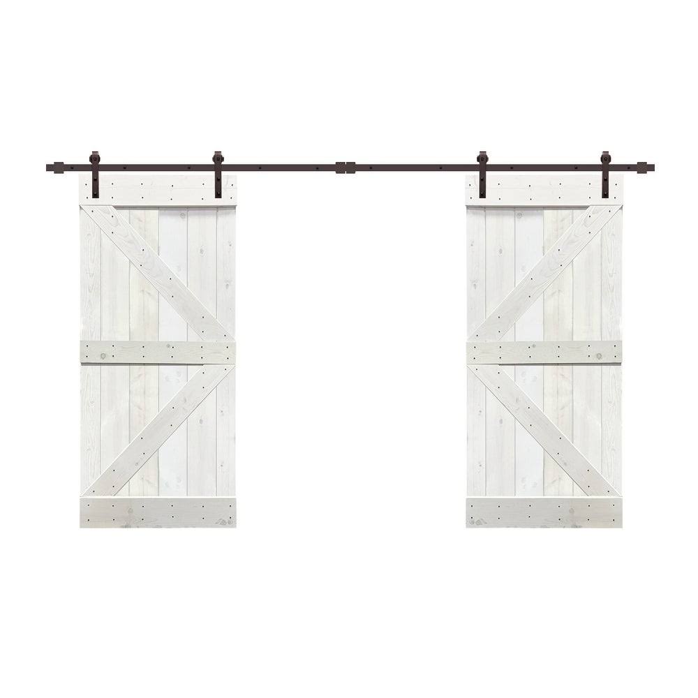 Stained K Double Barn Door Hardware Kit E4941