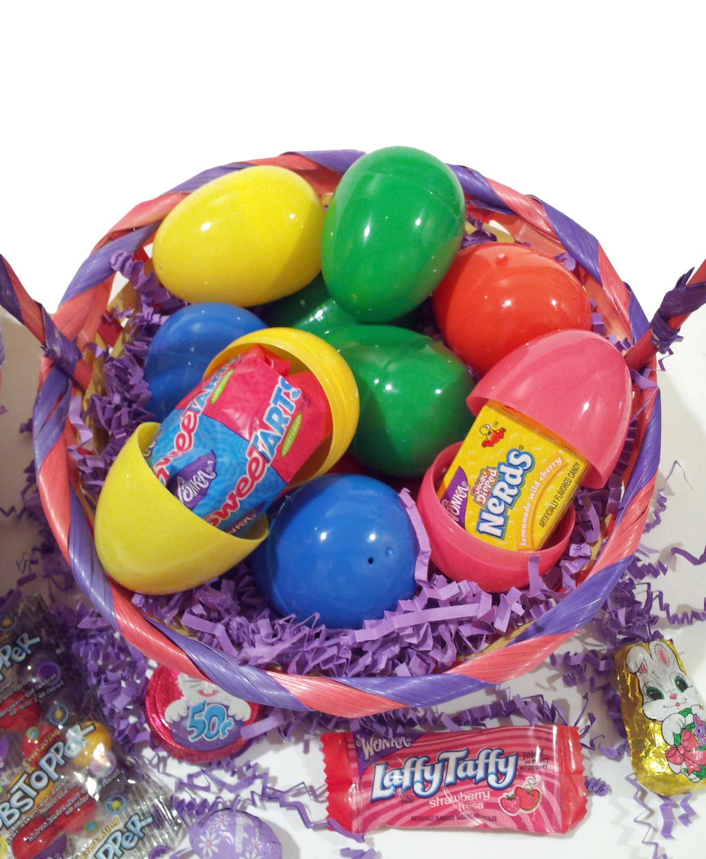 50 Pre-Filled Easter Eggs with Candies, Chocolates & Toys R534