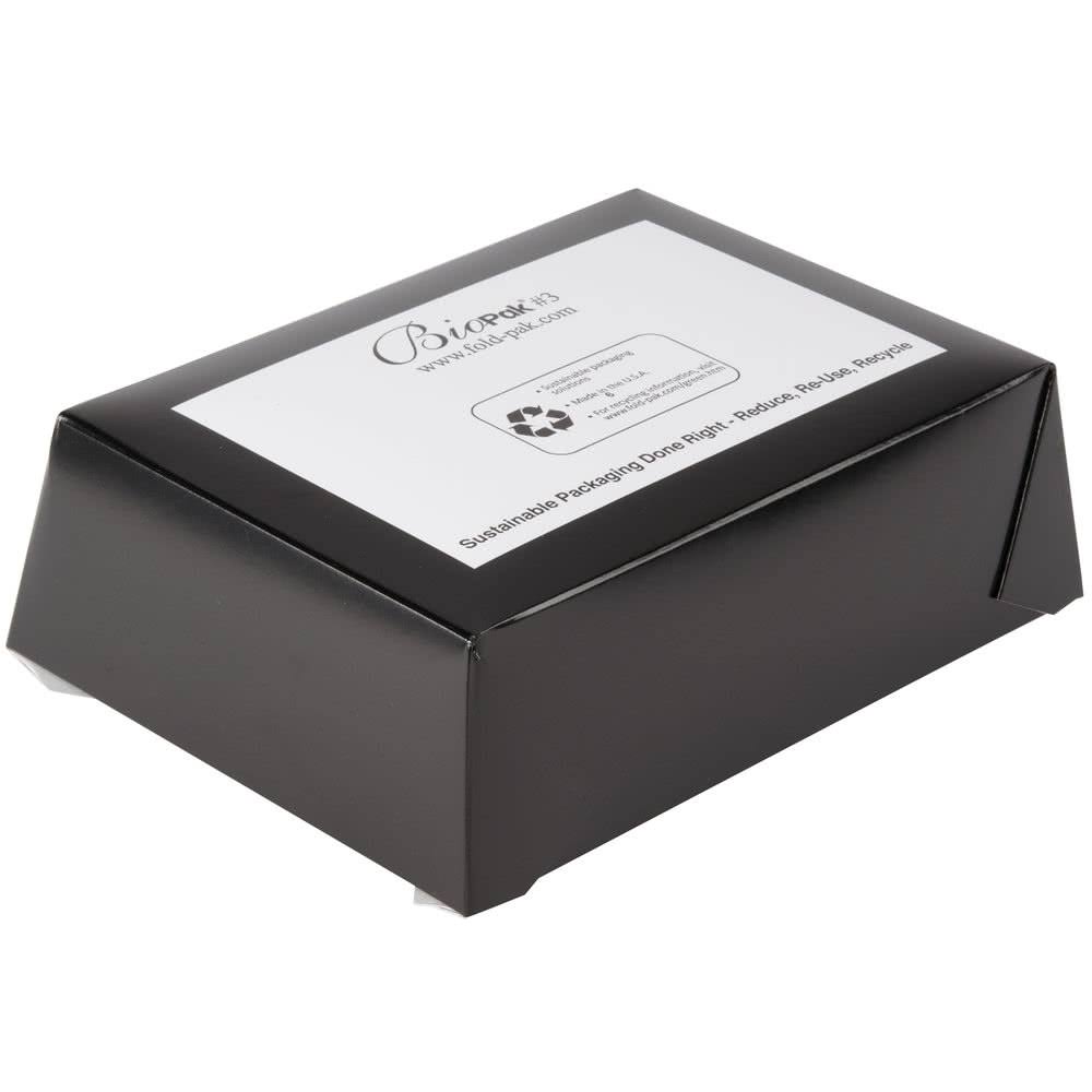 66 oz Black Paper Food Container R256490