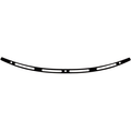 Stainless Steel Windshield Trim Black Contrast Slotted Q503