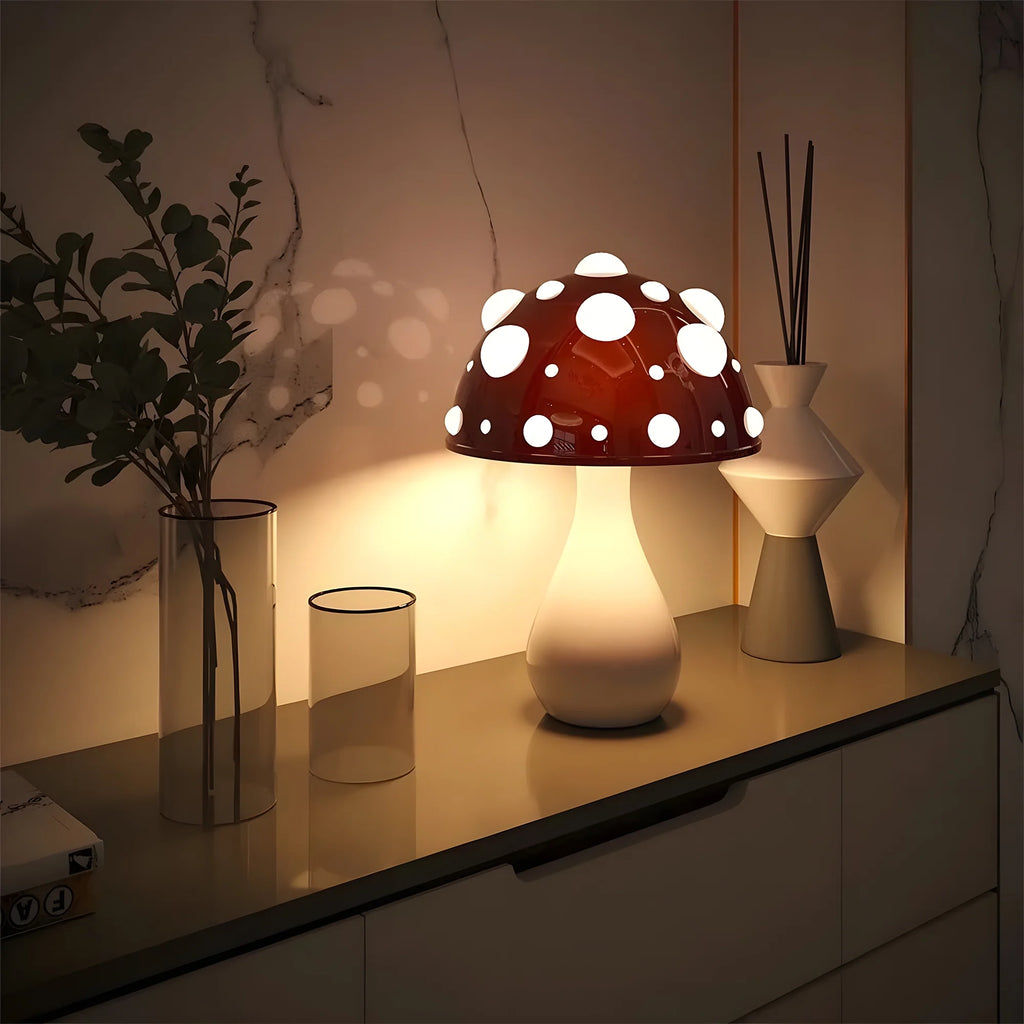 Mushroom Table Lamp Night Light White Y46879