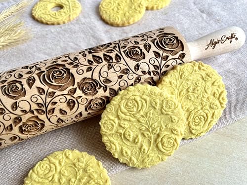 Wooden Embossed Rolling Pin J587